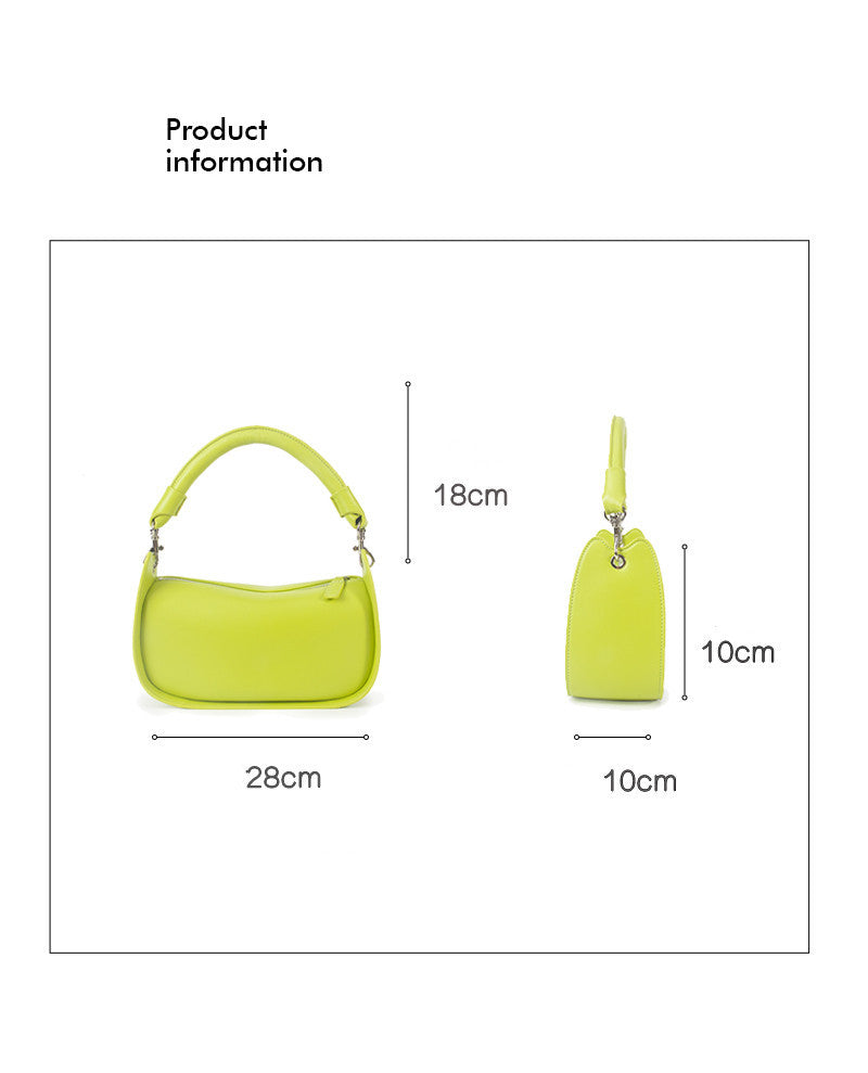 Lime-green fashion handbag