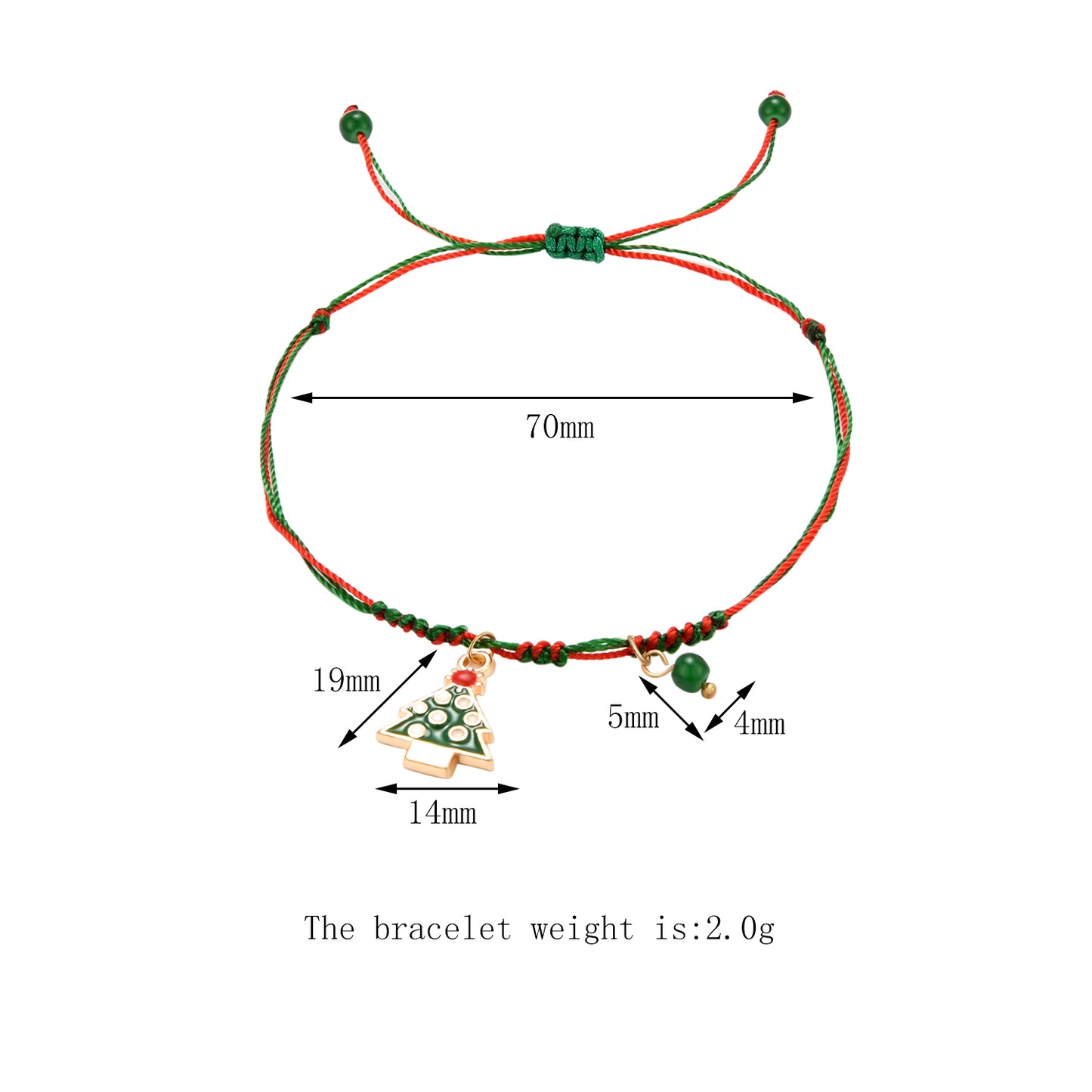 Christmas tree bracelet