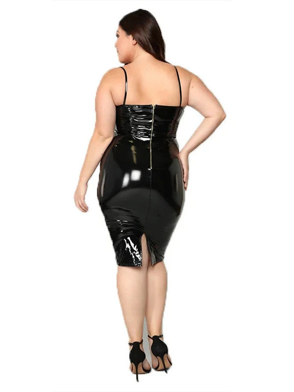 Plus size shiny dress