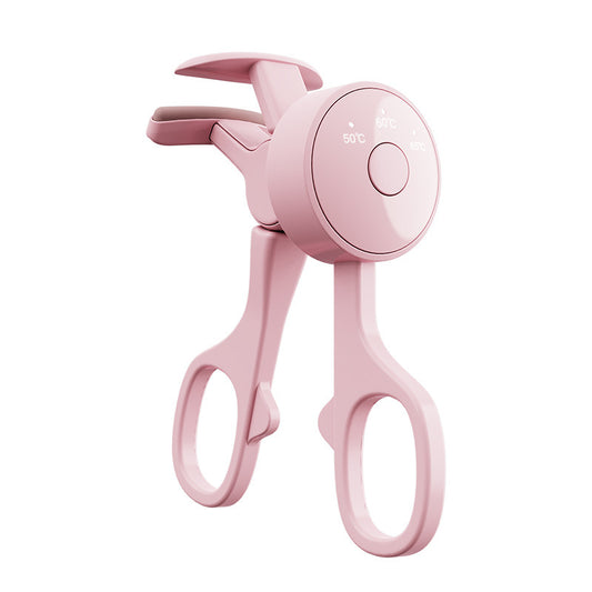 Electric eyelash curler with heat settings