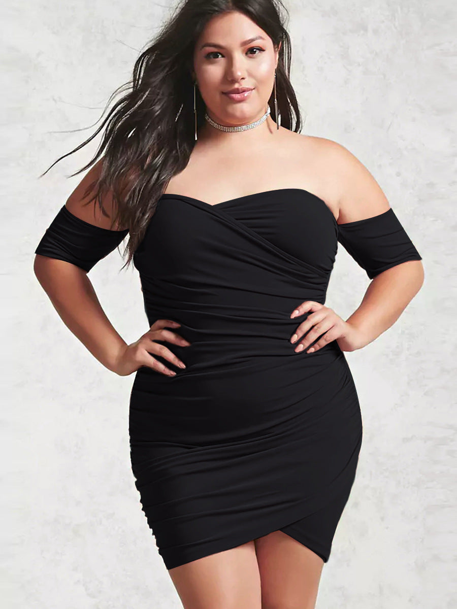 Plus size off-shoulder dress