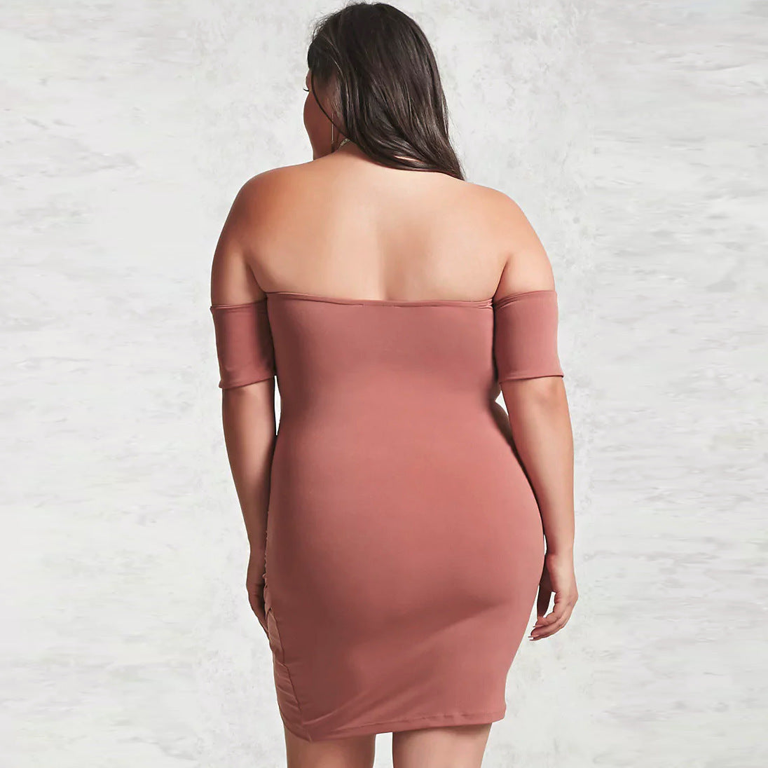 Plus size off-shoulder dress