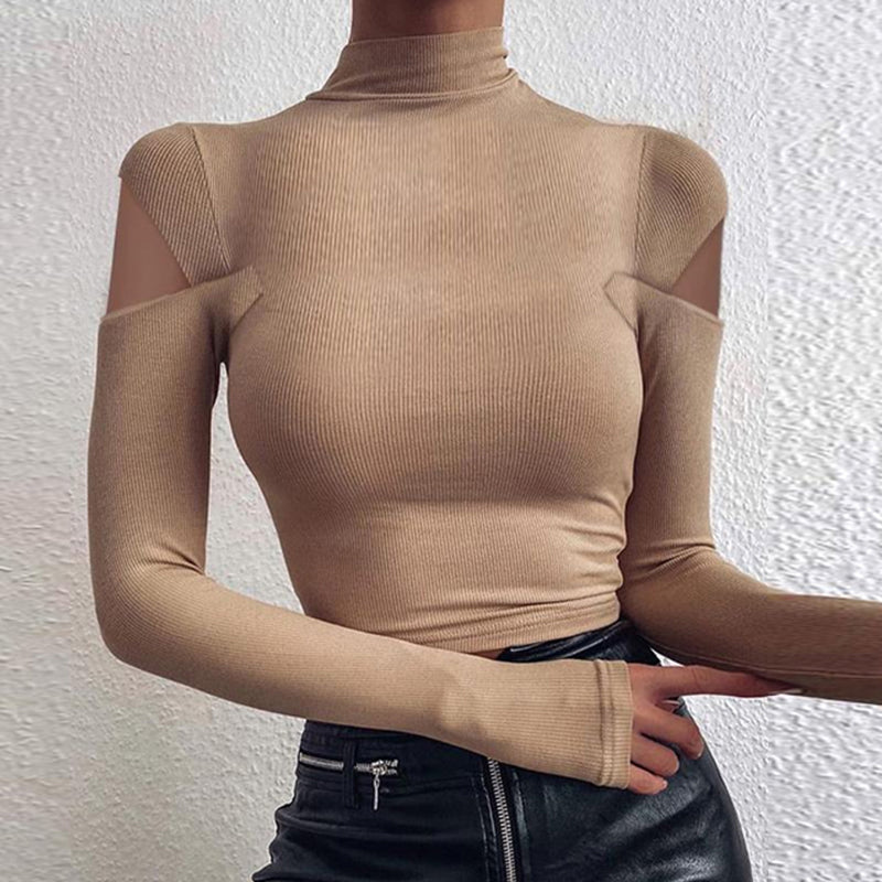 Cutout turtle-neck