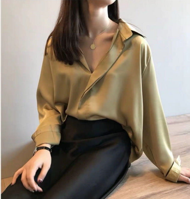 V-neck chiffon top