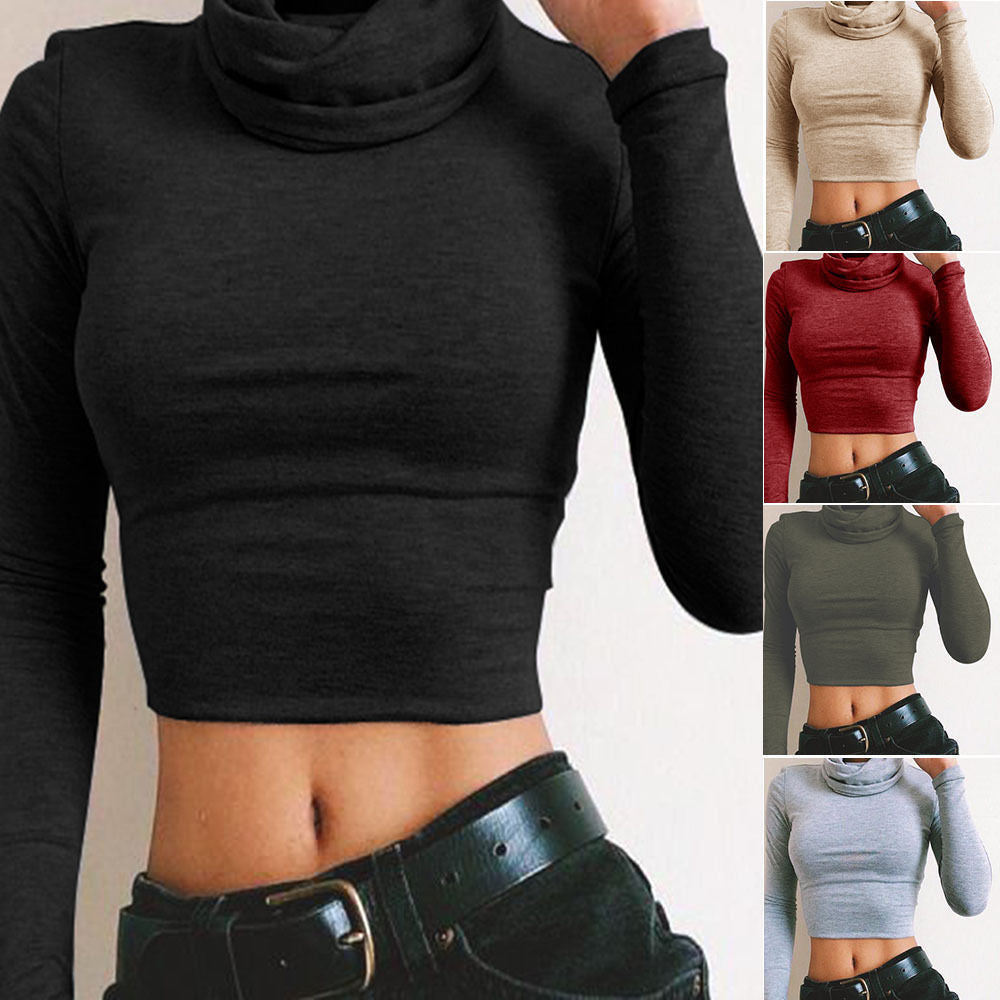 Turtle neck crop top