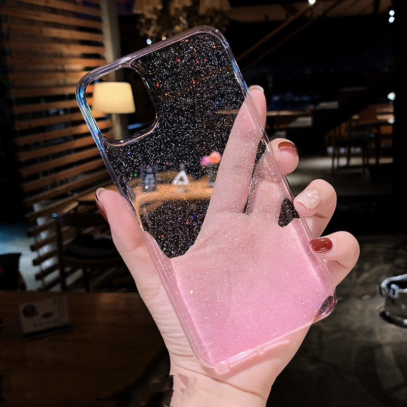 Glitter silicone phone case