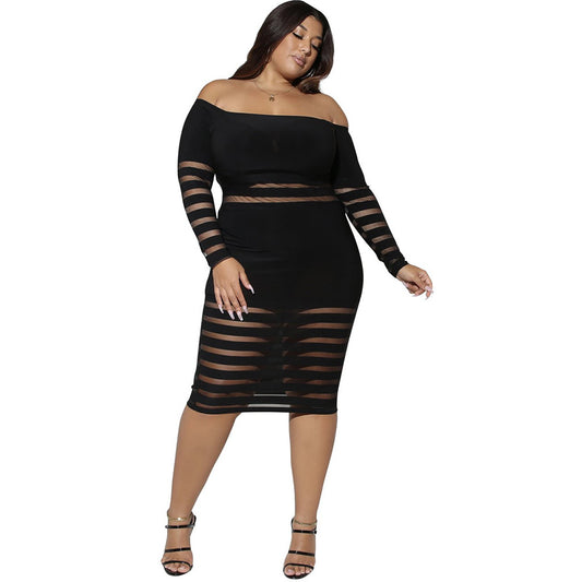 Plus size black dress