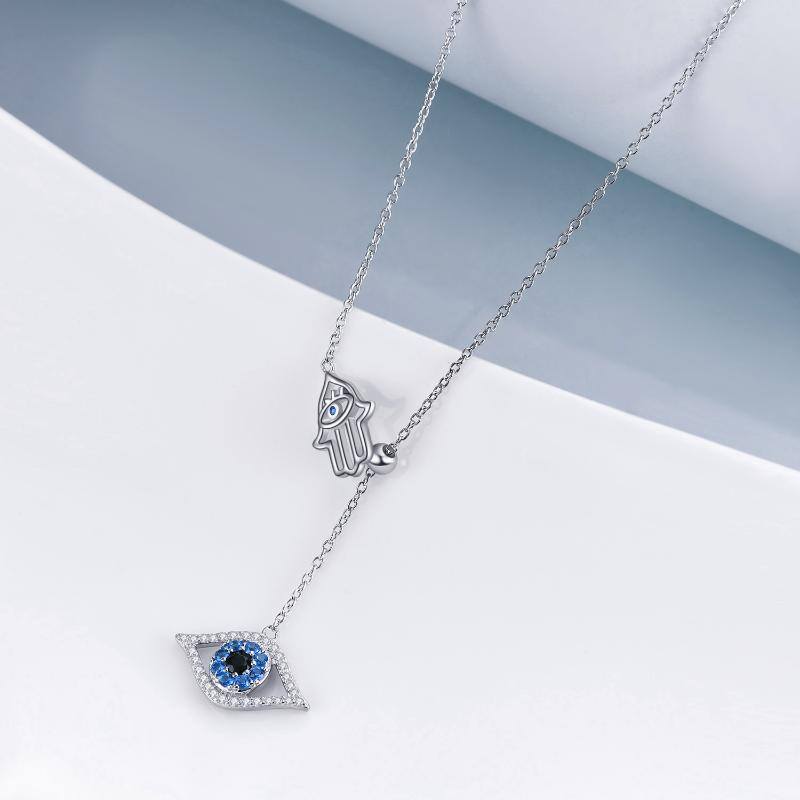 Evil eye hamsa hand of fatima necklace