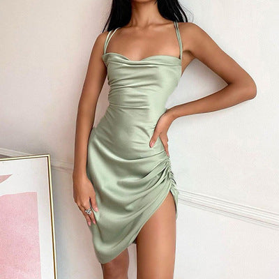 Satin midi dress