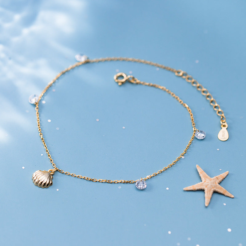 Sea shell anklet