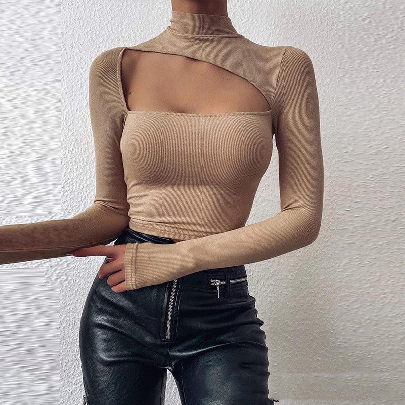 Cutout turtle-neck