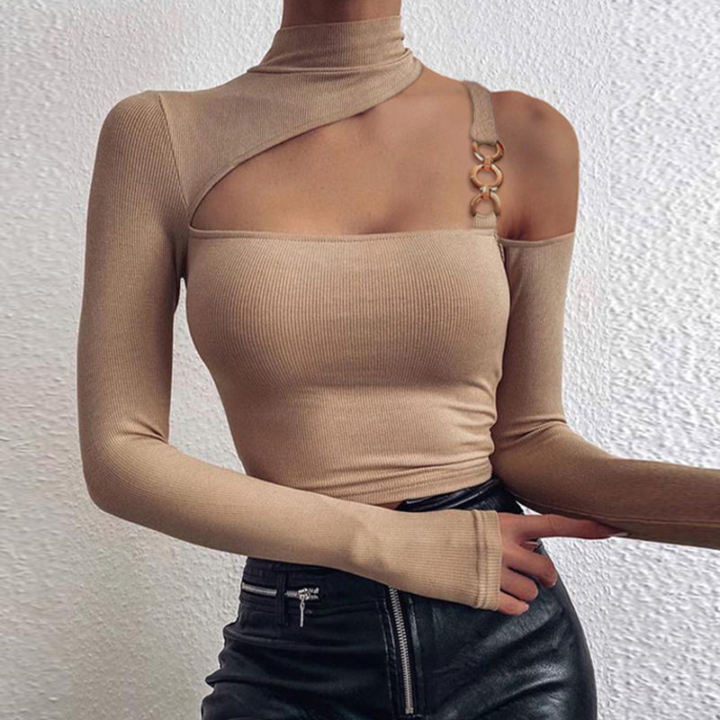 Cutout turtle-neck