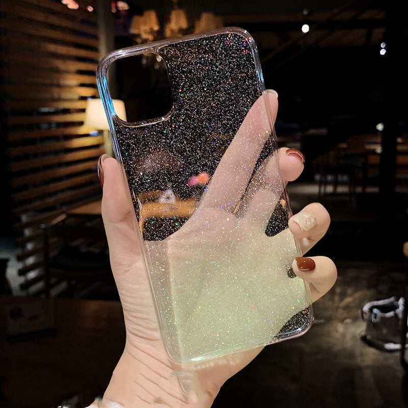 Glitter silicone phone case