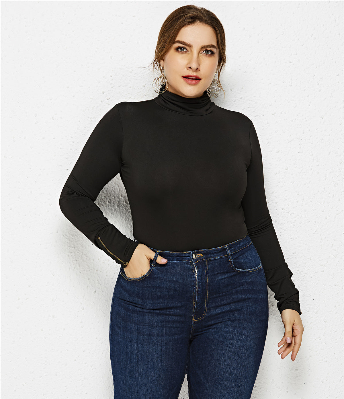 Turtle-neck bodysuit