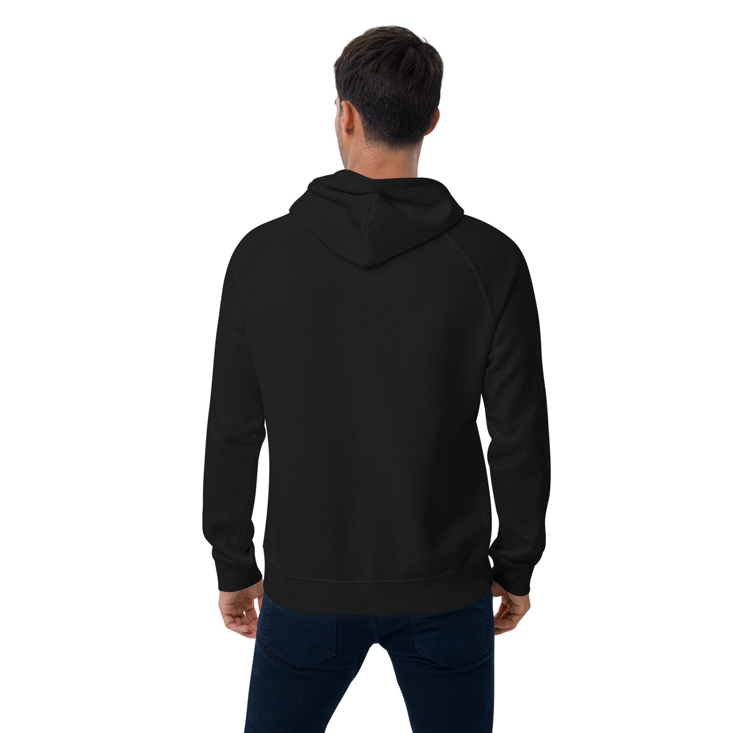 Creedence black unisex eco raglan hoodie