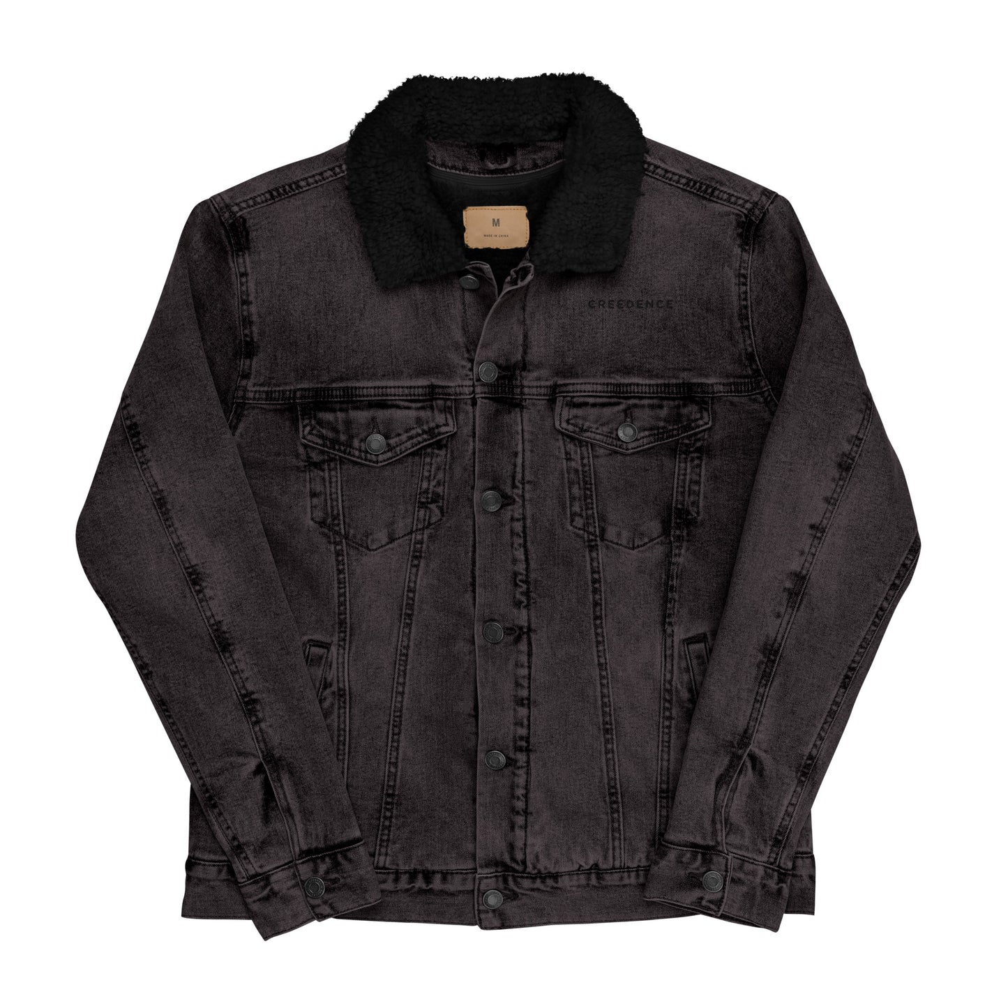 CREEDENCE Unisex denim sherpa jacket